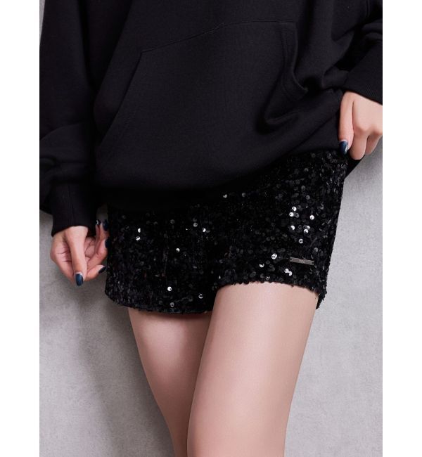 GYDA「GYDAスパンコールベロアショートパンツ」|その他|