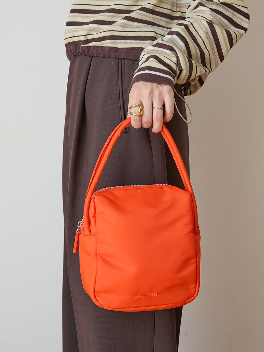 emmi atelier「eco ナイロンスクエアバッグ」|ハンドバッグ|