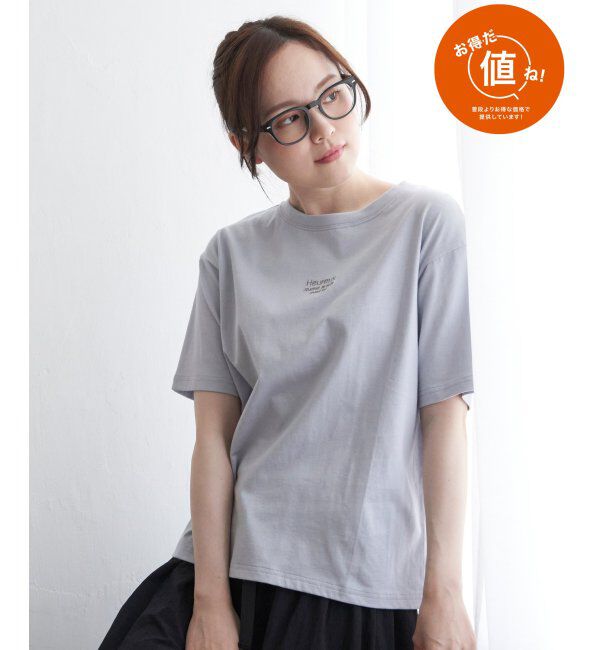Lbc with Life「ミニロゴ刺繍Tシャツ」|Tシャツ・カットソー|ブルー
