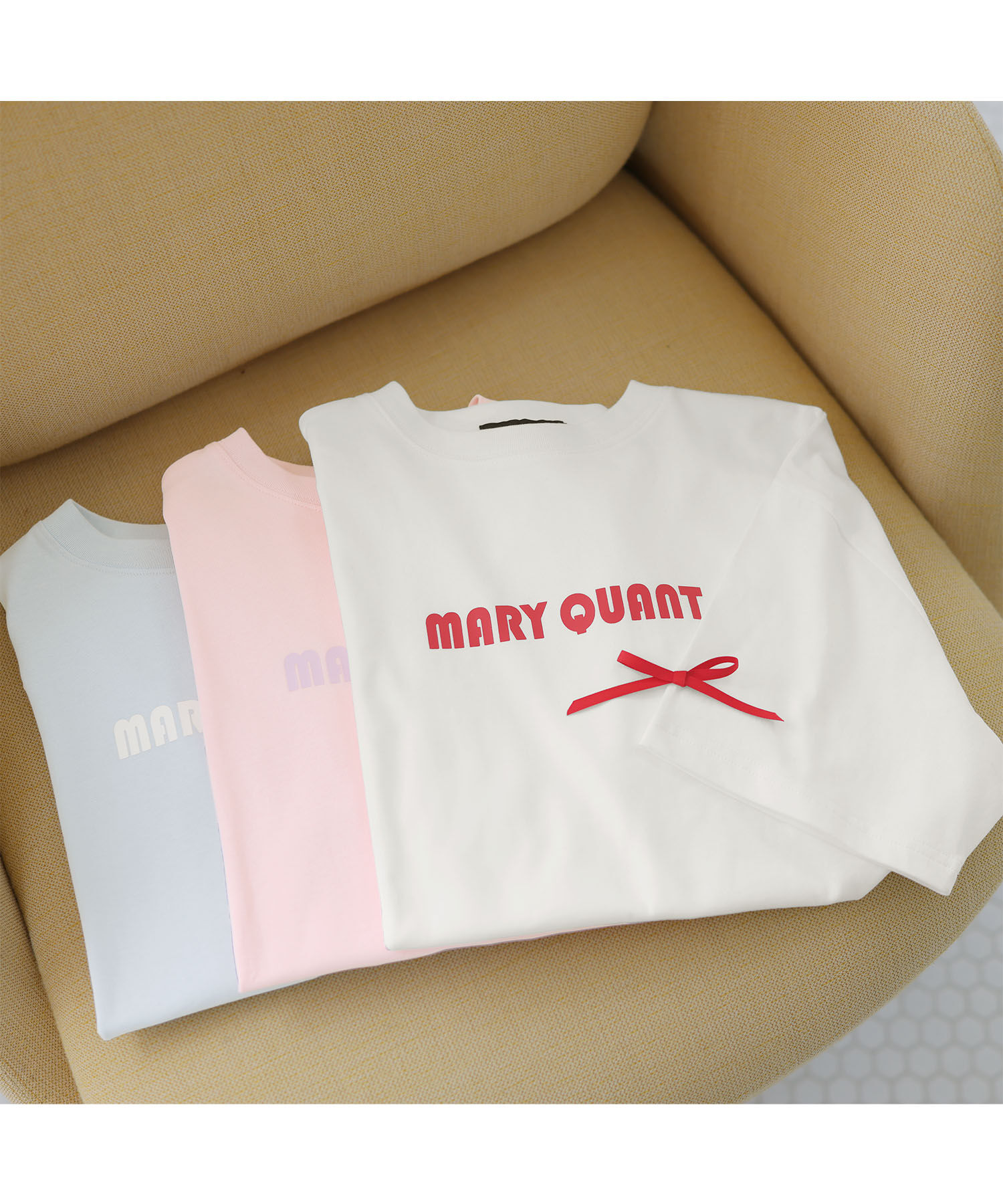 MARY QUANT「リボンロゴビッグ Tシャツ」|Tシャツ・カットソー|