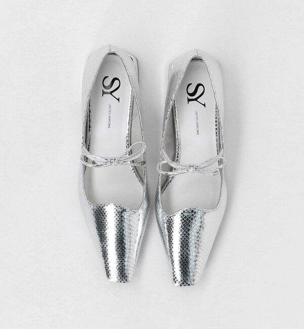 SY UNITED ARROWS「＜SY＞ウェーブカットリボン フラット25&uarr;」|パンプス|
