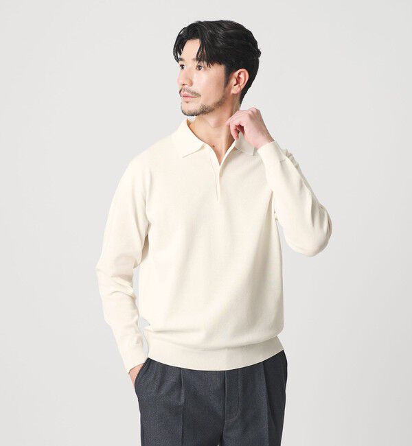 BEAUTY&YOUTH UNITED ARROWS「【WEB限定 WARDROBE SMART】KOUKIN ハイゲージ ニット ポロシャツ【抗菌・防臭】」|ニット・セーター|