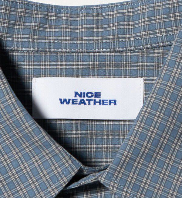 NICE WEATHER「＜NICE WEATHER＞ロゴ チェックシャツ」|シャツ・ブラウス|