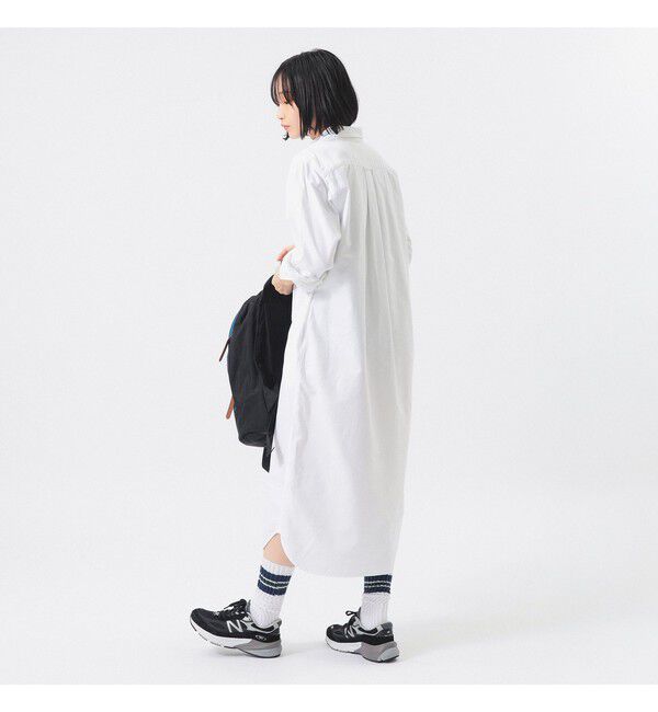 BEAMSBOY「オックスフォード BD ワンピース ロングスリーブ」|ワンピース|WHITE