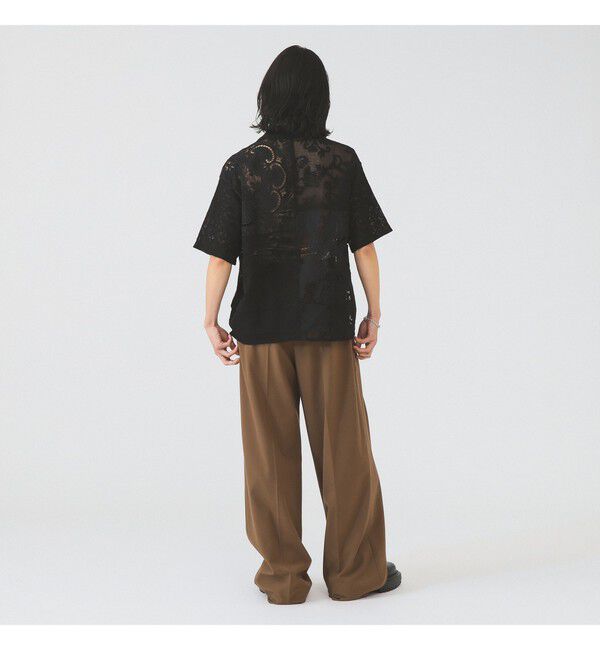 Ray BEAMS 「レース パッチワーク ハーフスリーブ  シャツ」|シャツ・ブラウス|