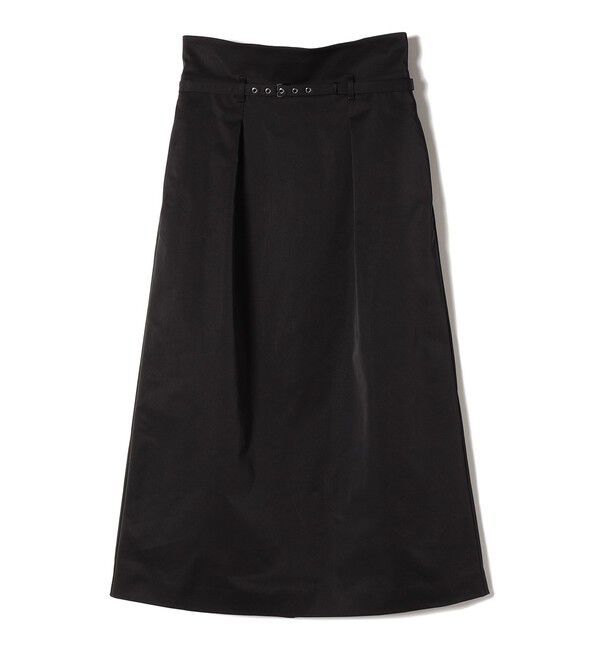 SHIPS for women「SHIPS Primary Navy Label:〈手洗い可能〉Aライン ハイウエスト スカート」|スカート|ブラック