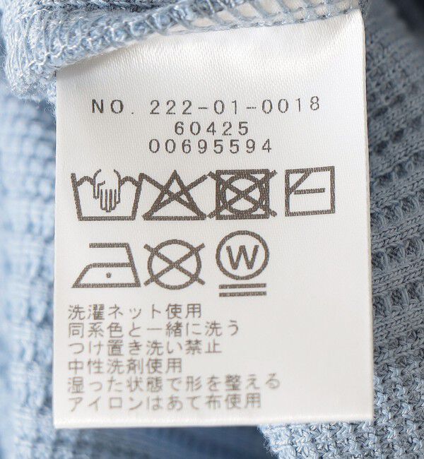 SHIPS Colors 「SHIPS Colors:〈手洗い可能〉変形ワッフル Vネック プルオーバー」|Tシャツ・カットソー|
