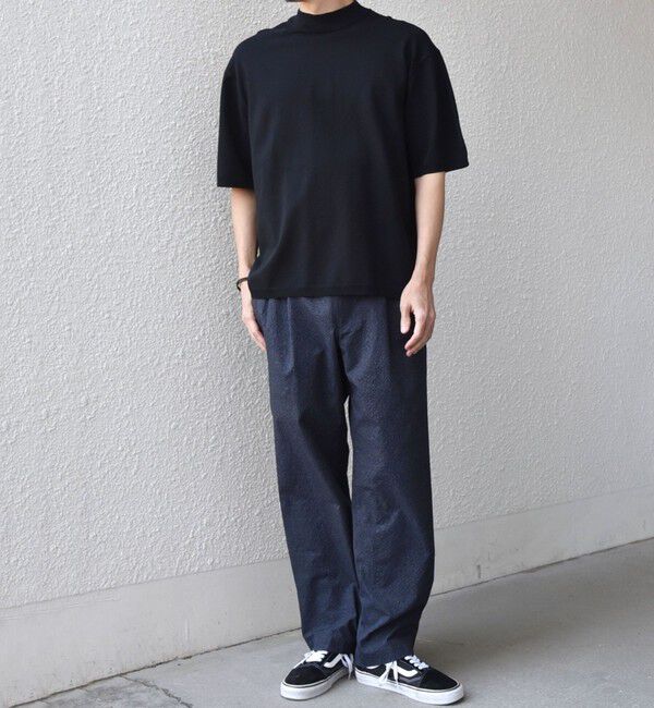 SHIPS any「SHIPS any:〈手洗い可能〉ハイゲージ ニット リネン ミックス モックネック 半袖 Tシャツ 26SS◇」|Tシャツ・カットソー|