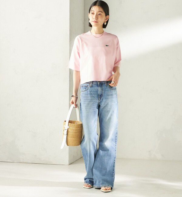 SHIPS for women「【SHIPS別注】LACOSTE:〈手洗い可能〉五分袖 TEE」|Tシャツ・カットソー|