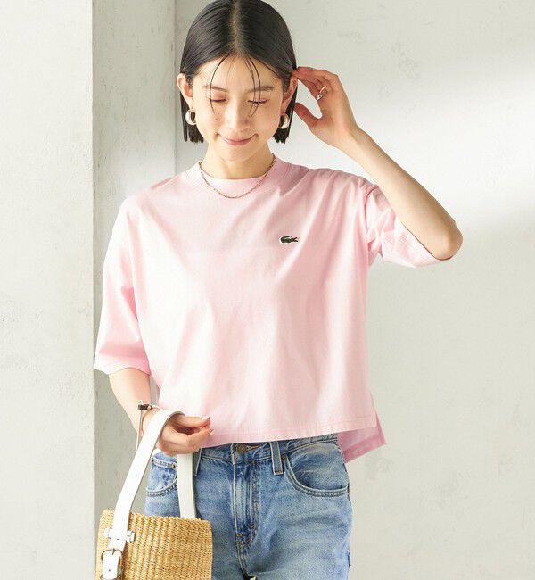 SHIPS for women「【SHIPS別注】LACOSTE:〈手洗い可能〉五分袖 TEE」|Tシャツ・カットソー|