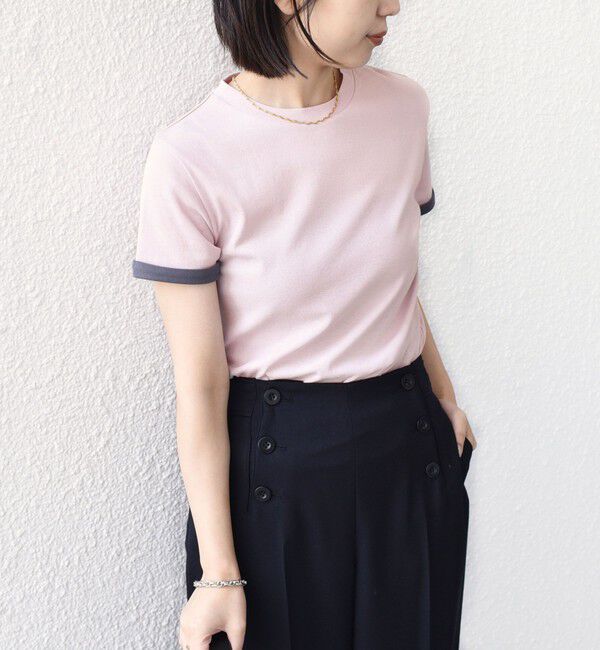 SHIPS Colors 「SHIPS Colors:〈手洗い可能〉シアー ドライ タッチ バイカラー TEE◇」|Tシャツ・カットソー|