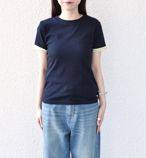 SHIPS Colors 「SHIPS Colors:〈手洗い可能〉シアー ドライ タッチ バイカラー TEE◇」|Tシャツ・カットソー|
