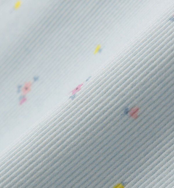 SHIPS KIDS「SHIPS KIDS:100～130cm /フラワー テキスタイル リブTシャツ」|Tシャツ・カットソー|