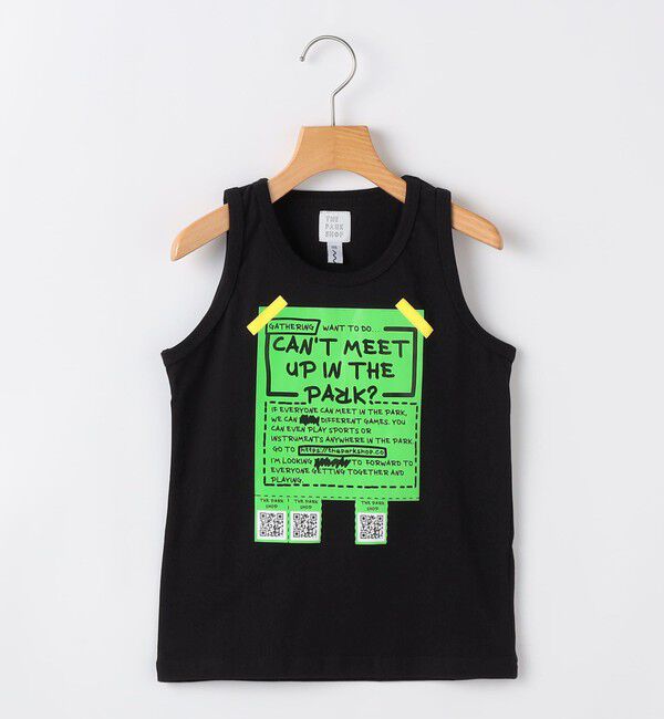 SHIPS KIDS「THE PARK SHOP:115～145cm /TAPE POSTER タンクトップ」|タンクトップ|ブラック