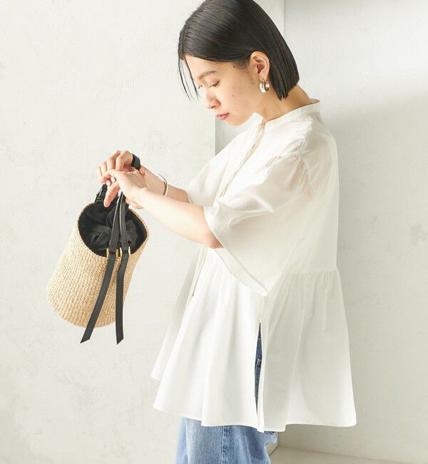 SHIPS for women「〈接触冷感 / 撥水加工〉TEXBRID(R) タフタ ショート スリーブ 羽織 シャツ」|シャツ・ブラウス|