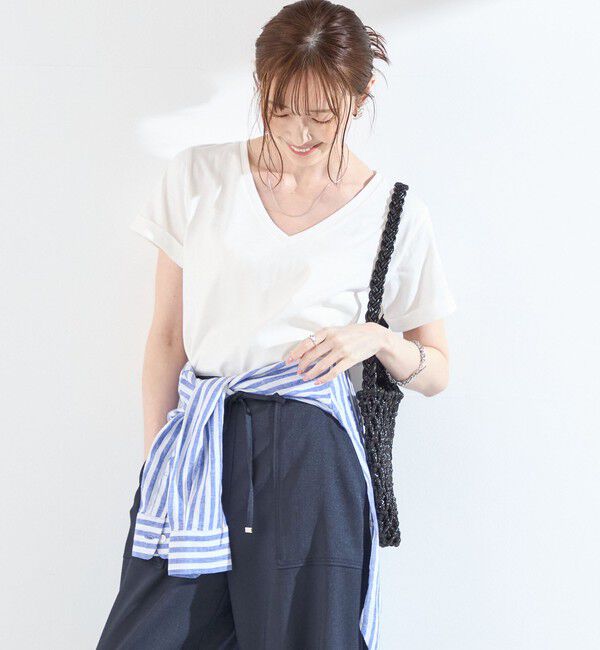 SHIPS Colors 「SHIPS Colors:〈汗染み防止・手洗い可能〉Vネック Tシャツ」|Tシャツ・カットソー|