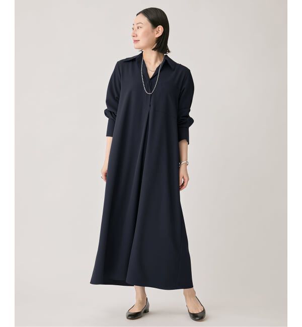 VERMEIL par iena「《追加》スキッパーシャツワンピース」|ワンピース|