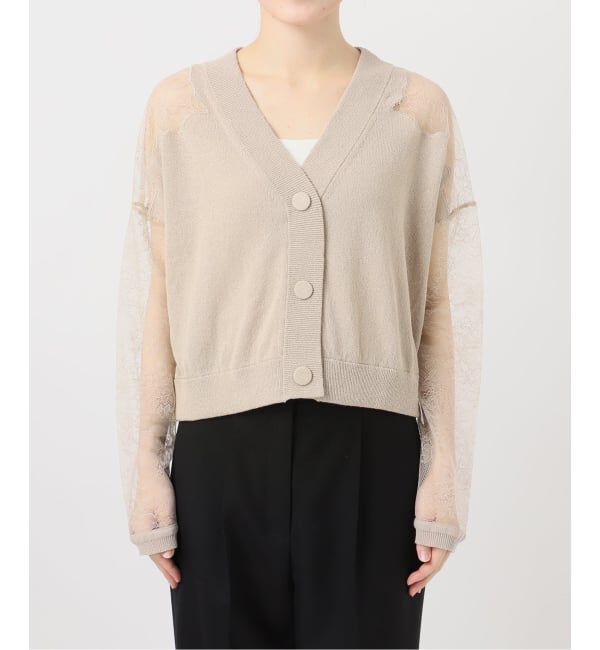 VERMEIL par iena「Cotton Boucle レースカーディガン」|カーディガン|