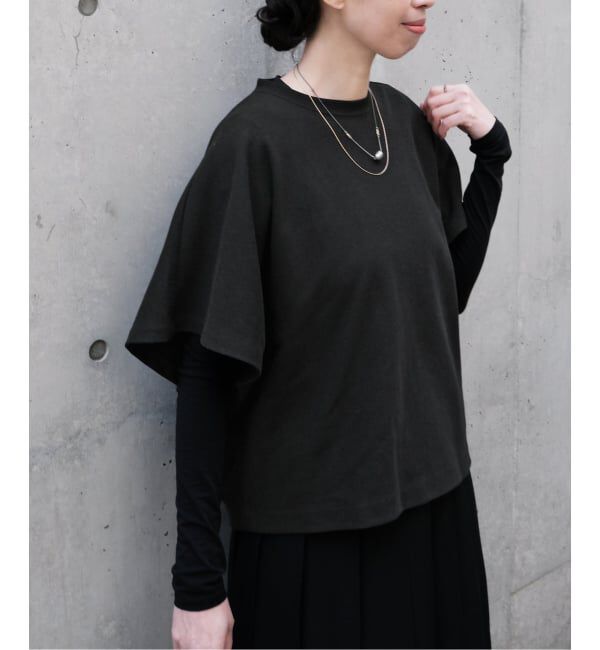IENA「Maison IENA 別注 Nell/ネル アシンメトリーカットソー 261-80302」|Tシャツ・カットソー|ブラック