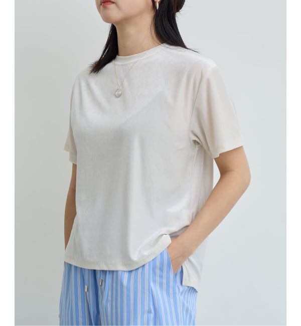 IENA LA BOUCLE「《予約》IENA LA BOUCLE トリアセベロアTシャツ」|Tシャツ・カットソー|