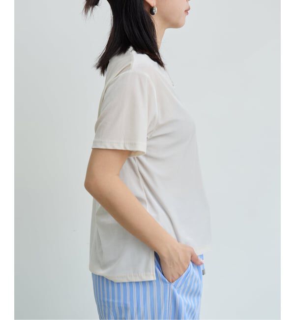 IENA LA BOUCLE「《予約》IENA LA BOUCLE トリアセベロアTシャツ」|Tシャツ・カットソー|