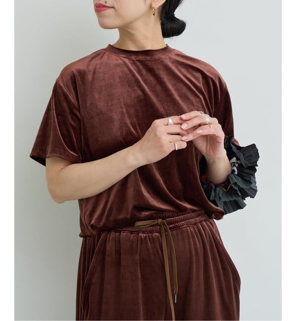 IENA LA BOUCLE「《予約》IENA LA BOUCLE トリアセベロアTシャツ」|Tシャツ・カットソー|