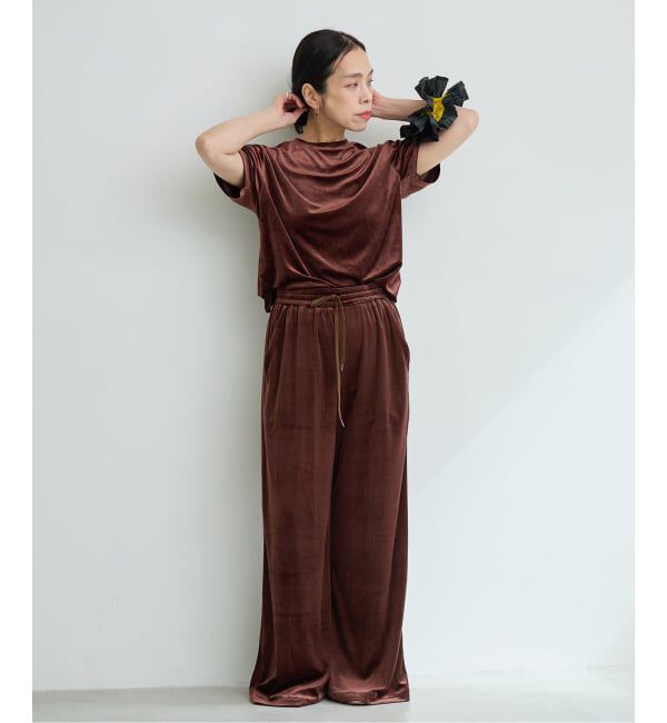 IENA LA BOUCLE「《予約》IENA LA BOUCLE トリアセベロアTシャツ」|Tシャツ・カットソー|
