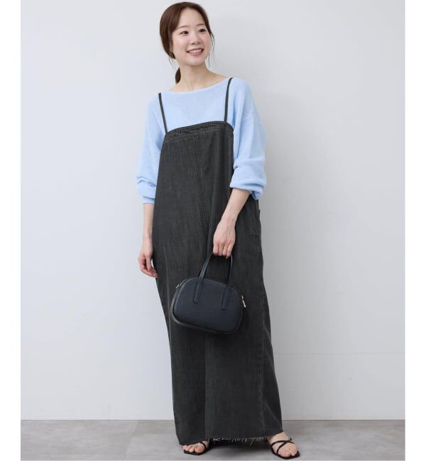 SLOBE IENA「《WEB限定/追加》LEDENIM ナローフレアデニムジャンパースカート」|ワンピース|