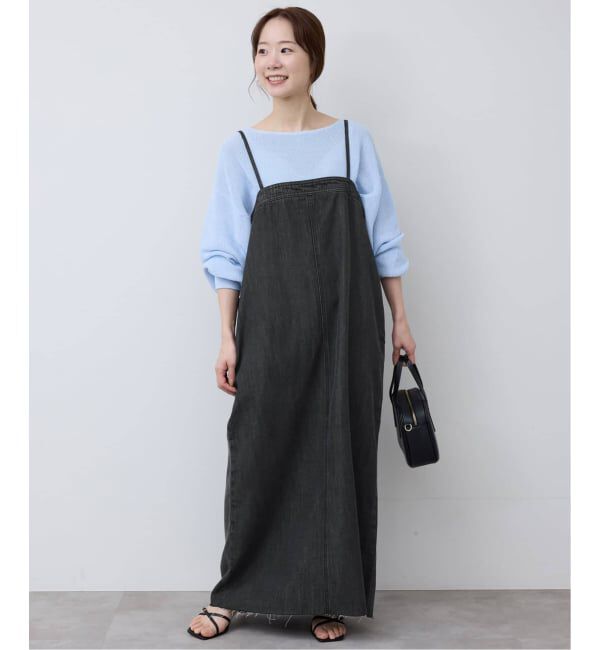 SLOBE IENA「《WEB限定/追加》LEDENIM ナローフレアデニムジャンパースカート」|ワンピース|