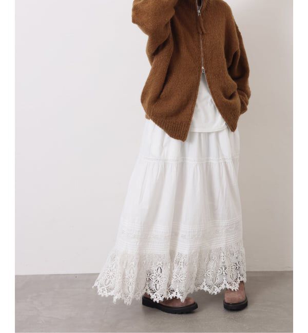 journal standard luxe「ポプリン レーススカート」|スカート|
