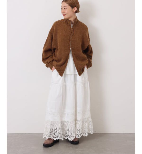journal standard luxe「ポプリン レーススカート」|スカート|