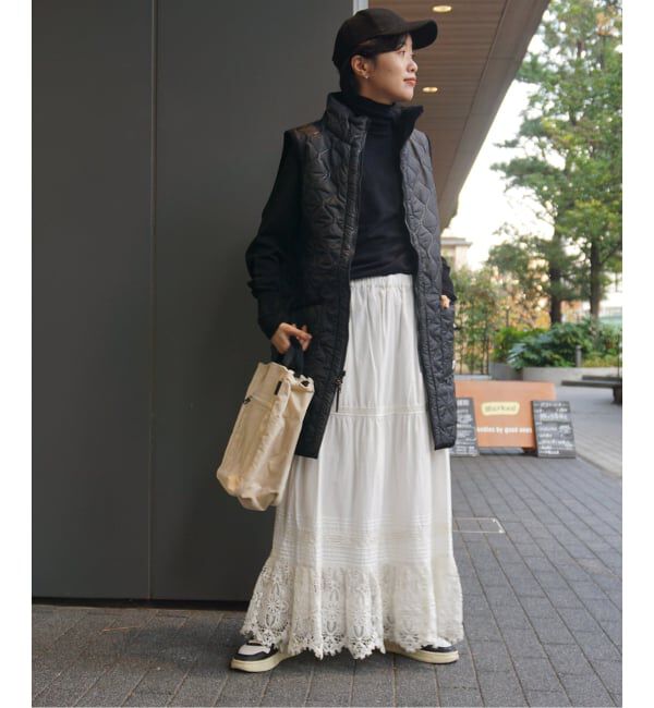 journal standard luxe「ポプリン レーススカート」|スカート|