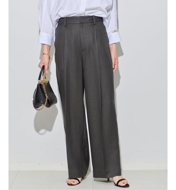 journal standard L'essage「《追加/セットアップ可》アイアスタックパンツ」|スラックス|グレー
