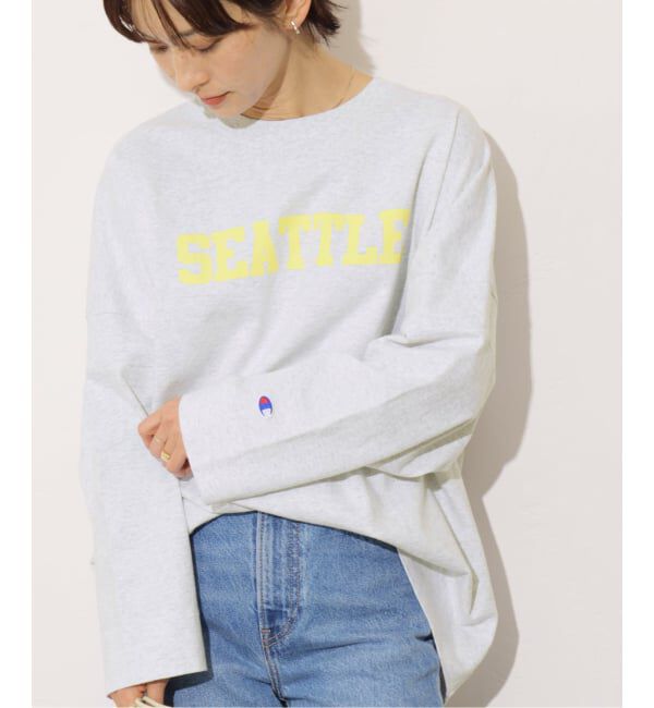 JOURNAL STANDARD relume「別注【Champion/チャンピオン】16s/1 Jersey L/S Bleach Wash：カットソー」|Tシャツ・カットソー|