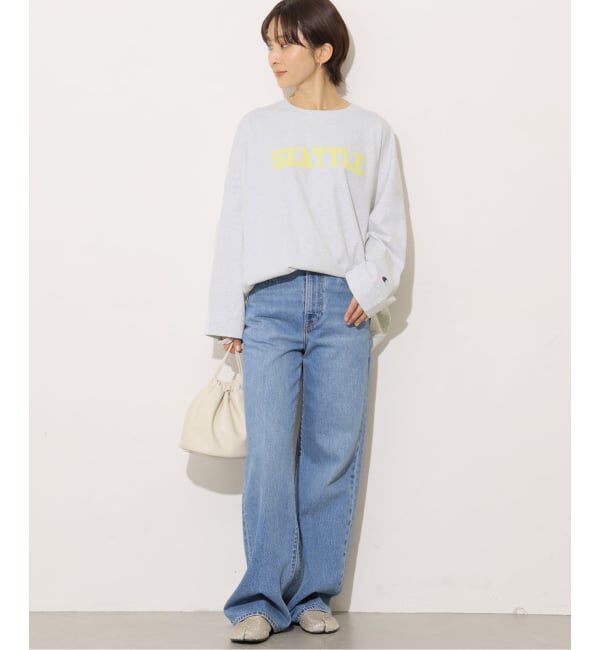 JOURNAL STANDARD relume「別注【Champion/チャンピオン】16s/1 Jersey L/S Bleach Wash：カットソー」|Tシャツ・カットソー|