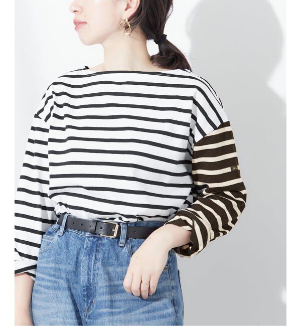 journal standard L'essage「《追加》別注【Leminor/ルミノア】クレイジーボーダー：カットソー」|Tシャツ・カットソー|