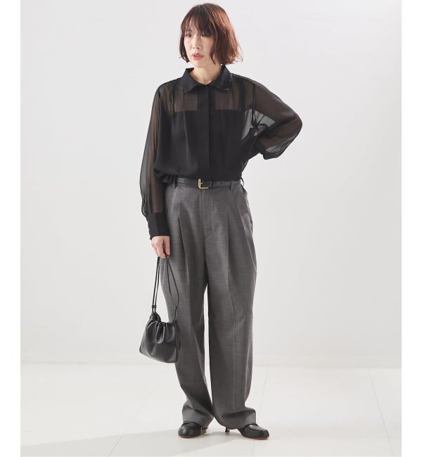 journal standard L'essage「【A PUPIL/ア ピューピル】別注 HNK RGLN BL ジョーゼットブラウス」|シャツ・ブラウス|