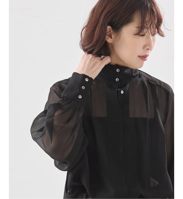 journal standard L'essage「【A PUPIL/ア ピューピル】別注 HNK RGLN BL ジョーゼットブラウス」|シャツ・ブラウス|
