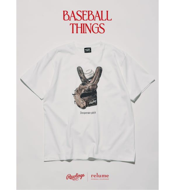 JOURNAL STANDARD relume「Rawlings / ローリングス 別注&rdquo; XPG3&rdquo; グローブアート プリントTシャツ」|Tシャツ・カットソー|ホワイト