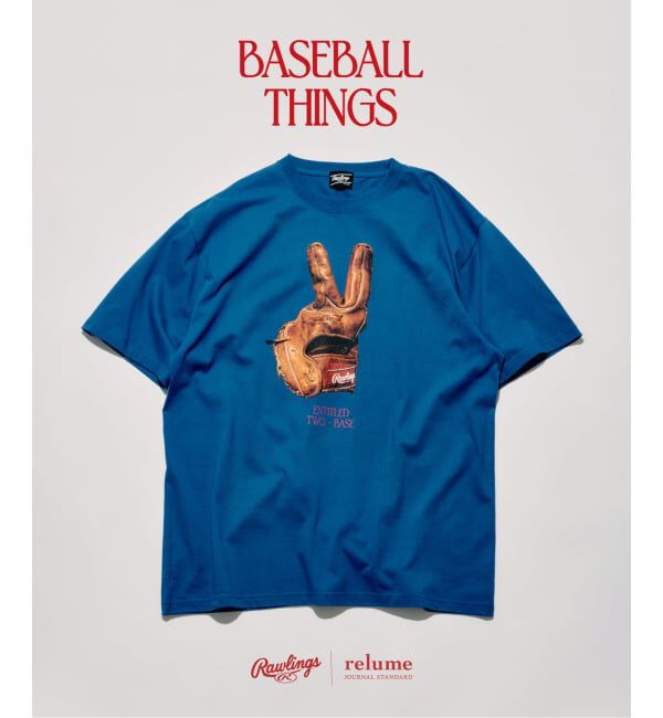 JOURNAL STANDARD relume「Rawlings / ローリングス 別注&rdquo; XPG3&rdquo; グローブアート プリントTシャツ」|Tシャツ・カットソー|ブルー B
