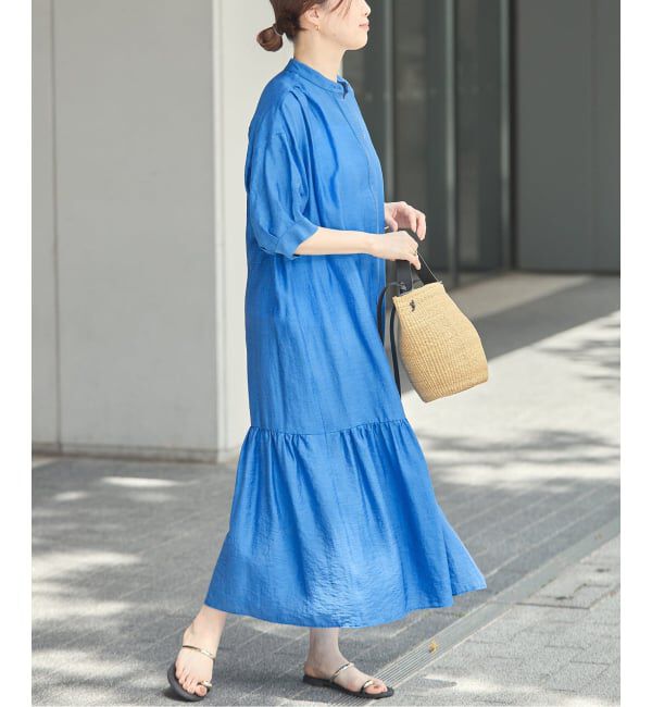 journal standard L'essage「《予約/手洗い可》シアーシルクミックスタックワンピース」|ワンピース|