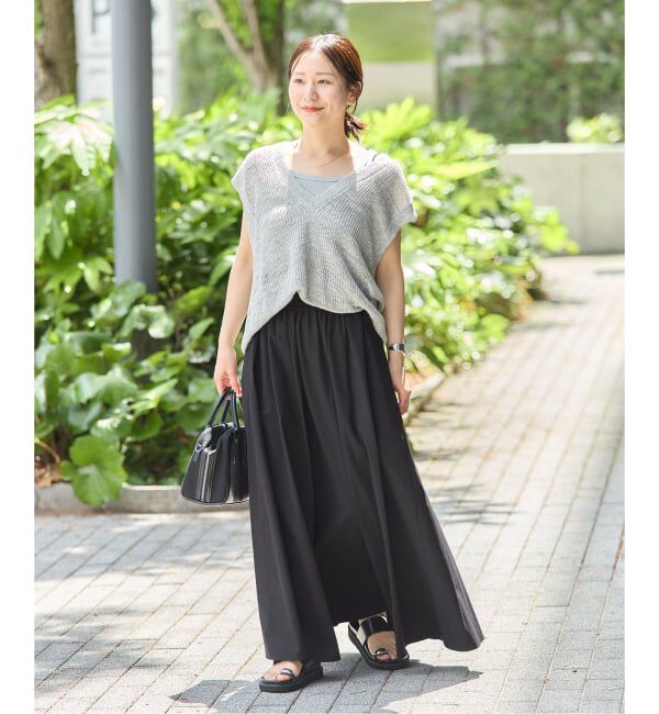 JOURNAL STANDARD「《追加2》【撥水/接触冷感/洗える/UVカット】リネンNYストレッチギャザースカート」|スカート|
