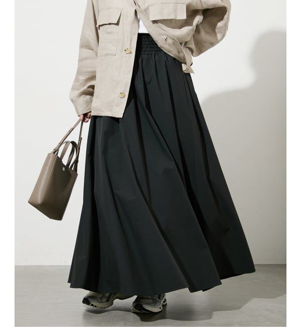 JOURNAL STANDARD「《追加2》【撥水/接触冷感/洗える/UVカット】リネンNYストレッチギャザースカート」|スカート|