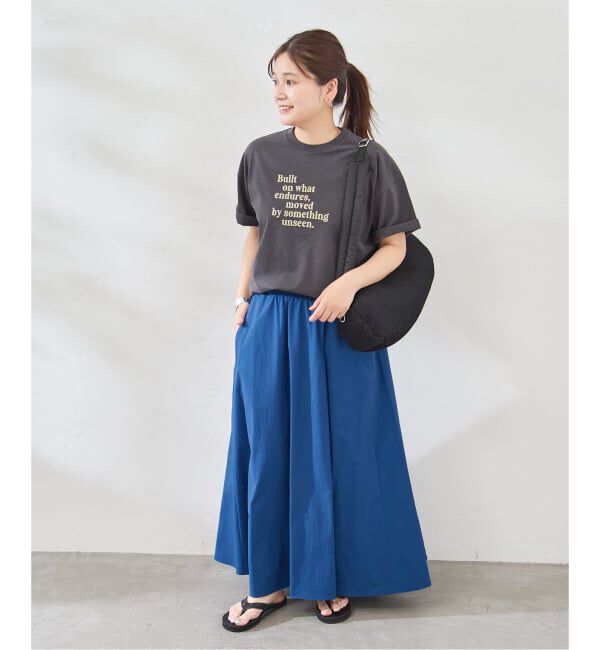 JOURNAL STANDARD「《追加2》【撥水/接触冷感/洗える/UVカット】リネンNYストレッチギャザースカート」|スカート|