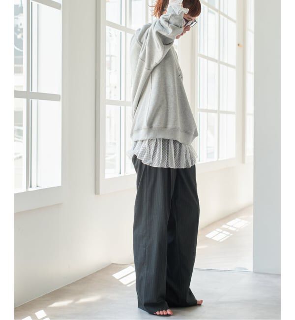 Spick and Span「《追加4》チュールドットチュニックプルオーバー」|Tシャツ・カットソー|