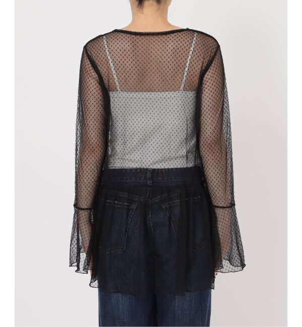 Spick and Span「《追加4》チュールドットチュニックプルオーバー」|Tシャツ・カットソー|