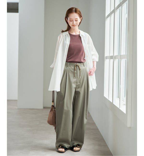 U by SPICK&SPAN「リネンコンエアリーローンオーバーシャツ」|シャツ・ブラウス|