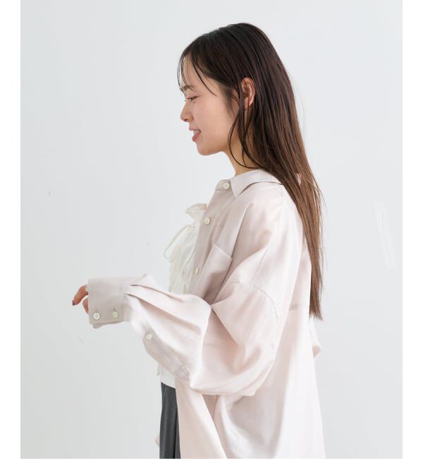 U by SPICK&SPAN「リネンコンエアリーローンオーバーシャツ」|シャツ・ブラウス|