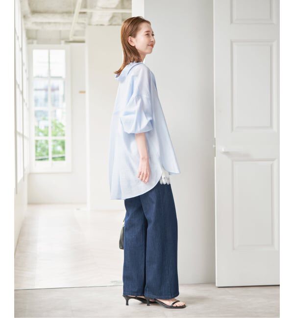 U by SPICK&SPAN「リネンコンエアリーローンオーバーシャツ」|シャツ・ブラウス|