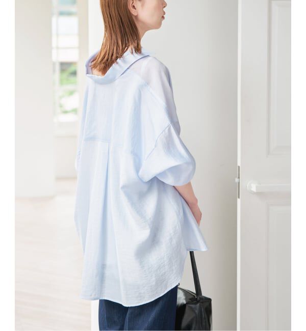 U by SPICK&SPAN「リネンコンエアリーローンオーバーシャツ」|シャツ・ブラウス|
